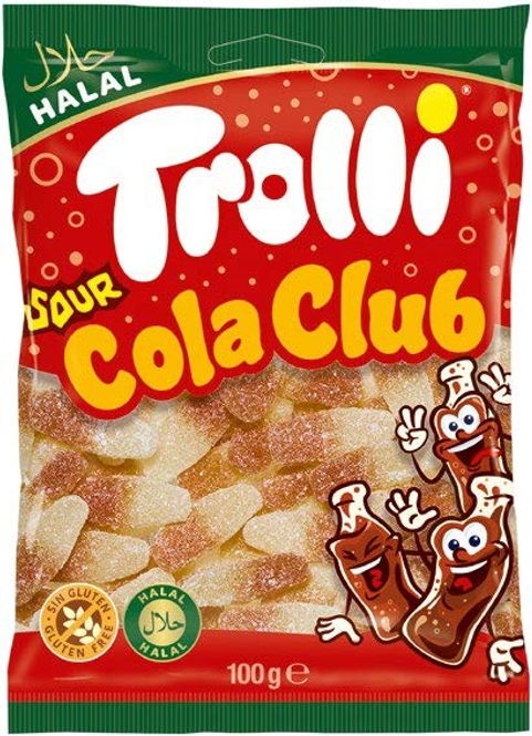 Hovedbilde Trolli Sour Cola Club (Halal) 100g