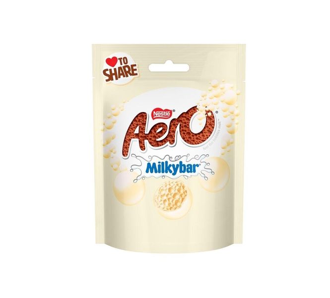 Hovedbilde Aero Milkybar Bubbles Pouch 92g