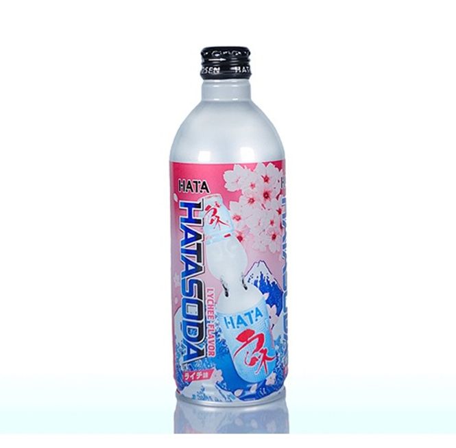 Hovedbilde Hata Ramune Metal Bottle Lychee 500ml