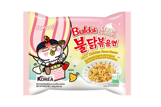 Hovedbilde Samyang Buldak Cream Carbonara Hot Chicken 140g