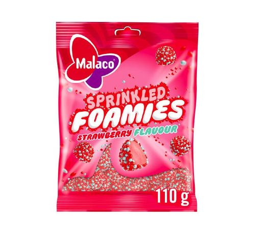 Sprinkled Foamies Strawberry 110g