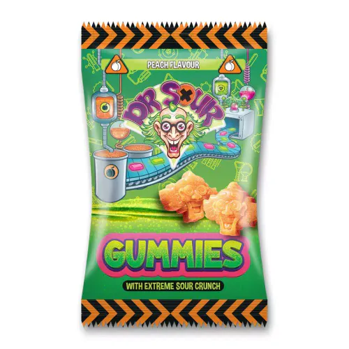 Dr. Sour Gummies Peach 200g (Datotilbud)
