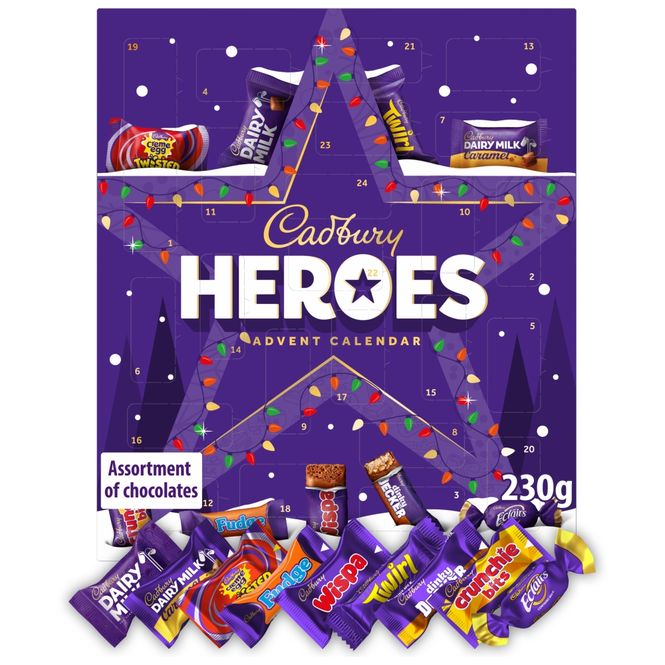 Hovedbilde Cadbury Heroes Chocolate Adventskalender 230g