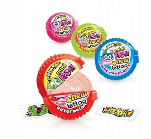 Mini Roll Bubble Gum Tatto 18g