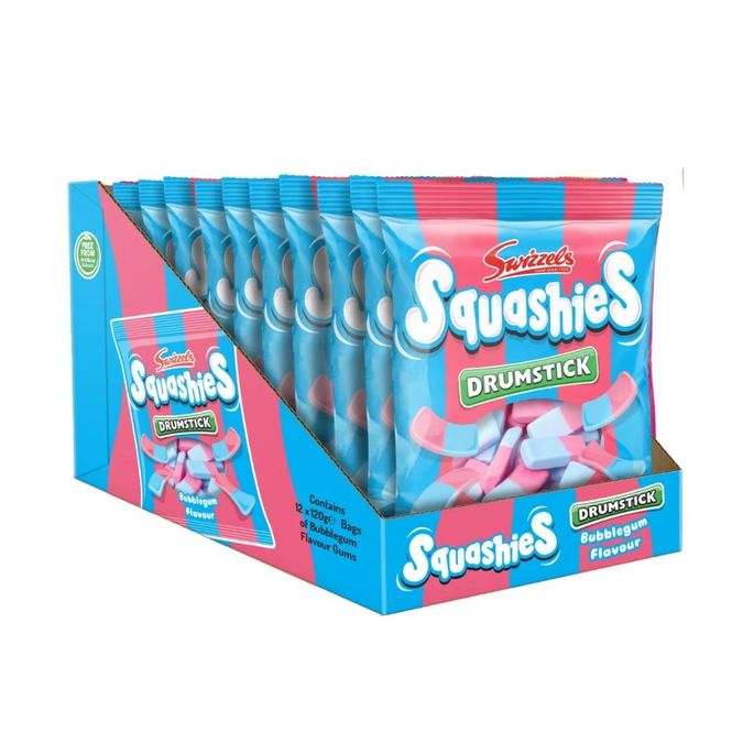 Hovedbilde Drumstick Squashies Bubblegum 120g