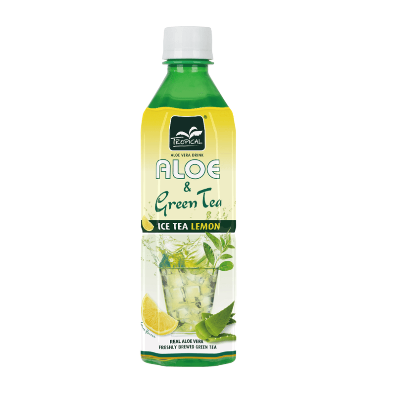 Tropical Aloe Vera Green Tea Ice Tea Lemon 500ml