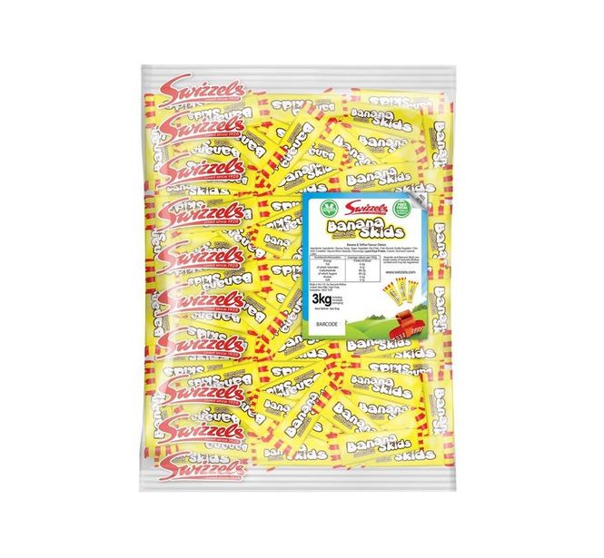 Hovedbilde Swizzels Banana Skids 3kg