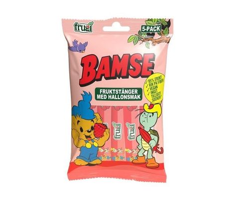 Bamse Fruktstang Bringebær 75g